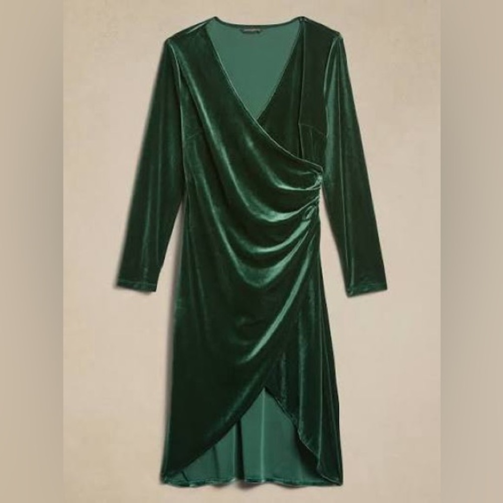 NWOT Banana Republic Factory Velvet Knee-Length Dress - L Christmas Holiday
